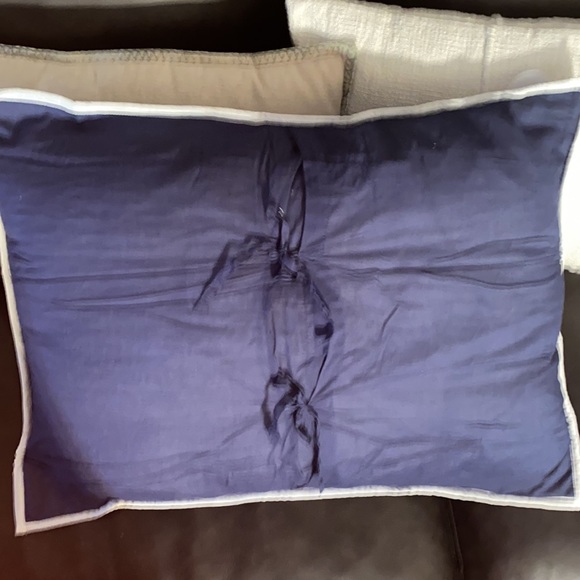 Carol & Frank Parker Indigo Standard Sham, Blue & Cream, Size:  20” x 26” NEW - Picture 4 of 7